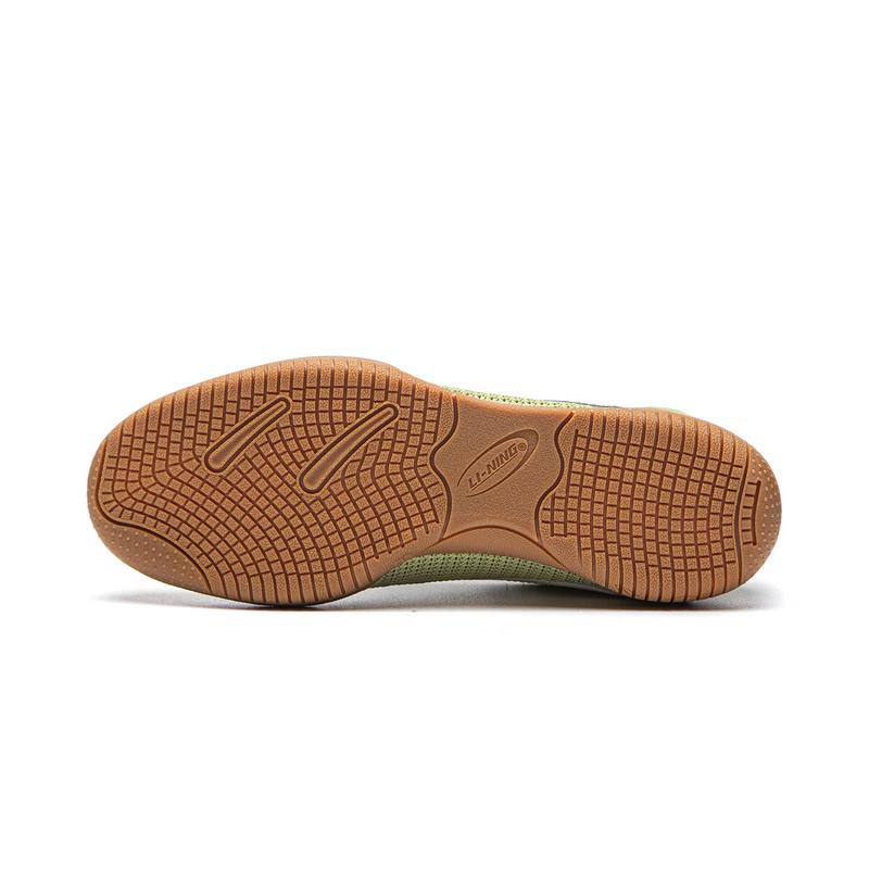 Li Ning PP Table Tennis Fresh Retro Sports Wear Resistant Breathable Low Top Lifestyle Casual Shoes Women sneaker Green-Bamboo Off-White AZGW306-3