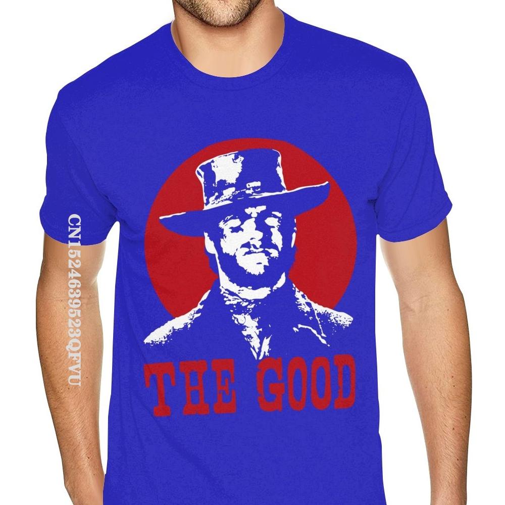 Geometric The Good The Bad And The Ugly Clint Eastwood Tee Shirts Tshirt Man Graphic Black Tees Shirt