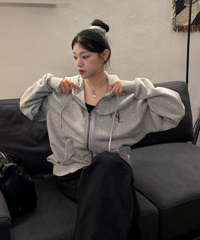 Notusual N Small Logo 2-Way Zip-Up Hoodie 2 Colors