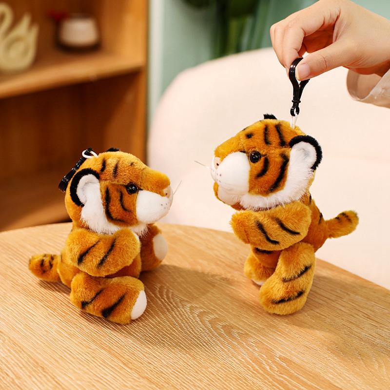 Niedlich niedlich Haustier Gelenk Tiger Anhänger Plüschtier Puppe gelbe kleine Tigerpuppe Kinder Beschwichtigungspuppe