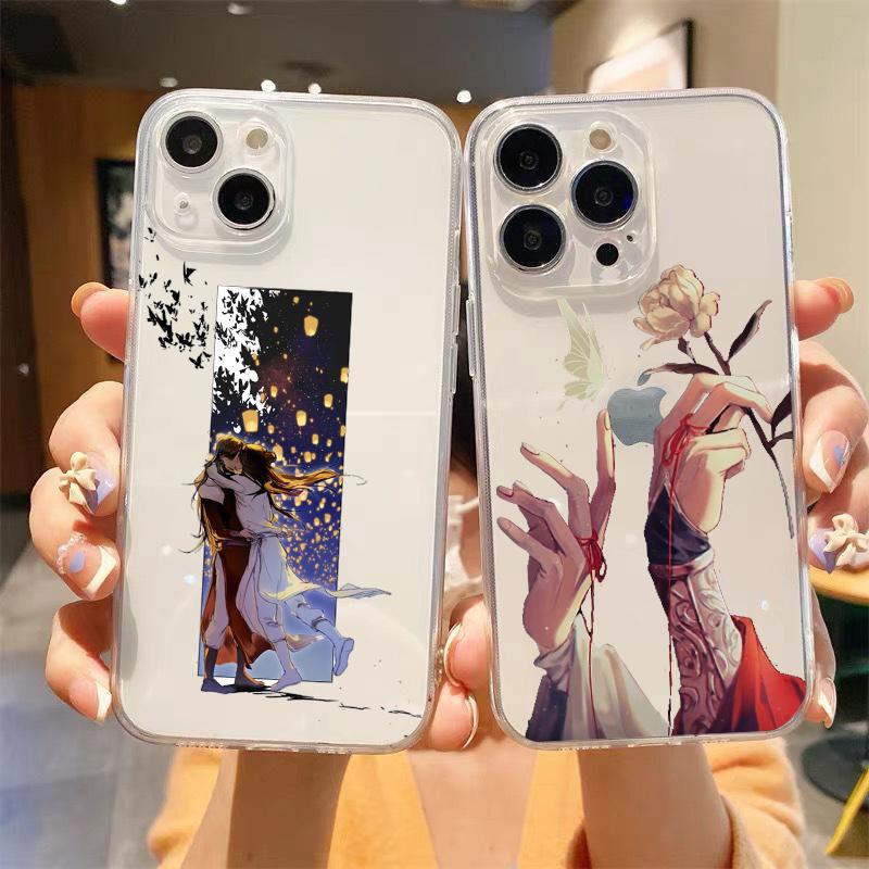 

Прозрачный чехол для телефона Heaven Official s Blessing для iPhone 15 14 13 11 12 Pro Max X XR XS 7 8 Plus SE, мягкий чехол, роскошный чехол Funda