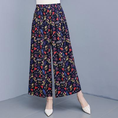 Casual Summer Oversize Pants Woman Plus Size Elegant Elastic Waist Women Pants High Waist Vintage Clothes