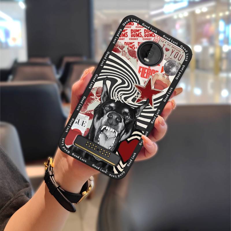 Protective Anti-knock Phone Case For MOTO Z4 Play Dirt-resistant Back Cover Graffiti Cartoon Shockproof Full wrap TPU