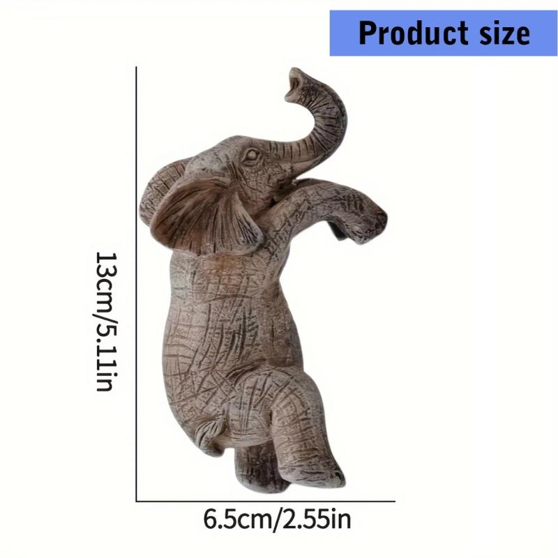 Cute Climbing Elephant Flower Pot Hugging Figurines Resin Hanging Elephant Statue Planter Pot Decorations for Home Garden
