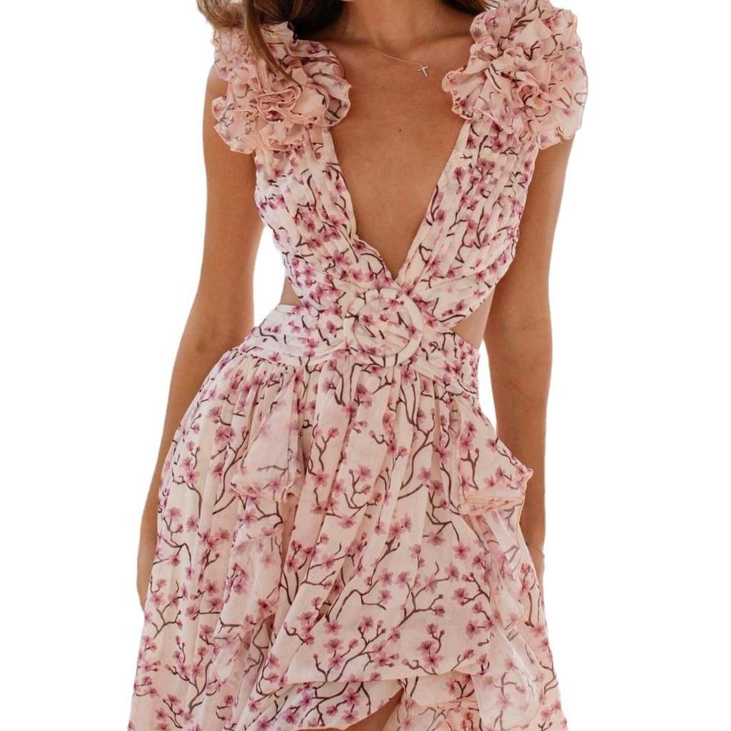 European-American Cross-Border Women's Floral Vacation Dress