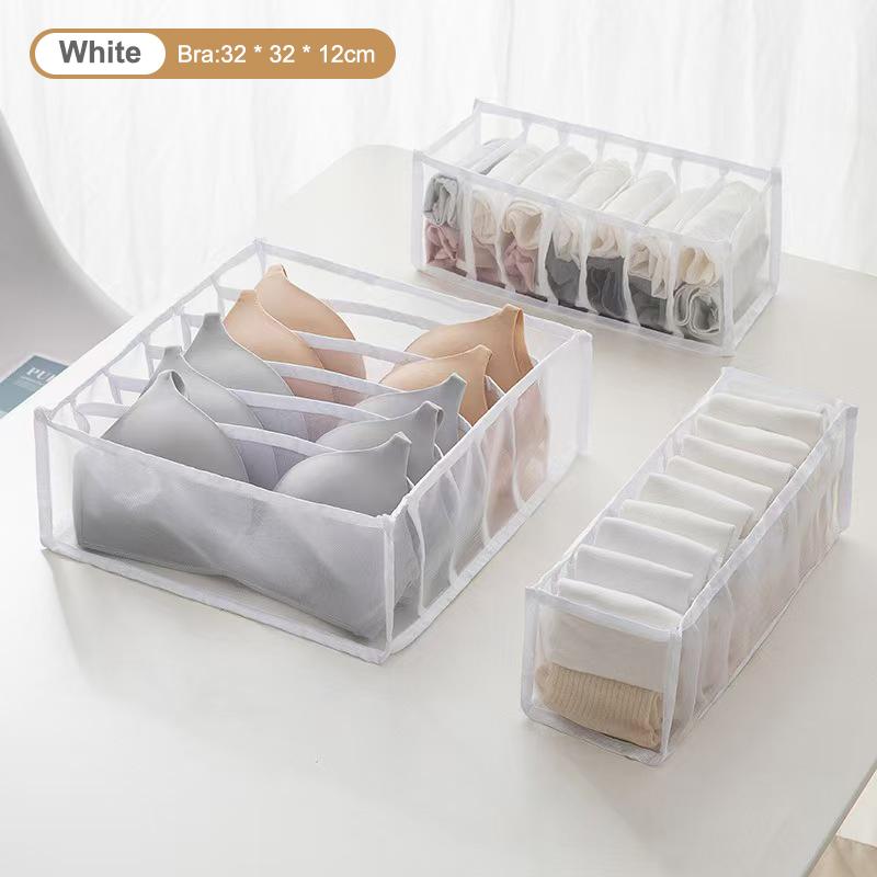Multifunctional Folding Fabric Storage Box Drawer-Style for Underwear & Socks Organizing Case for Home Wardrobe