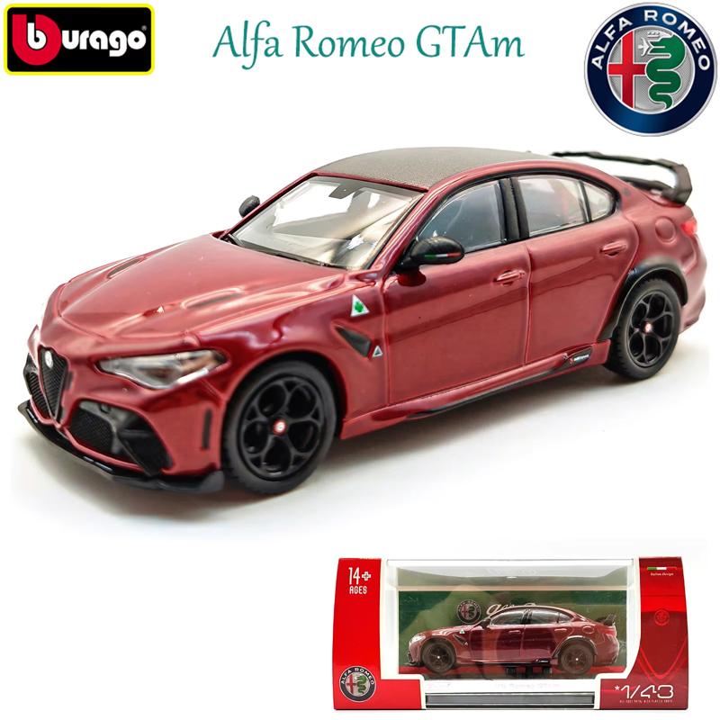 Bburago 1:43 Alfa Romeo Gtam Cars Model Alloy Luxury Vehicle Diecast Pull Back Cars Model Toy Collection Gift For Adults