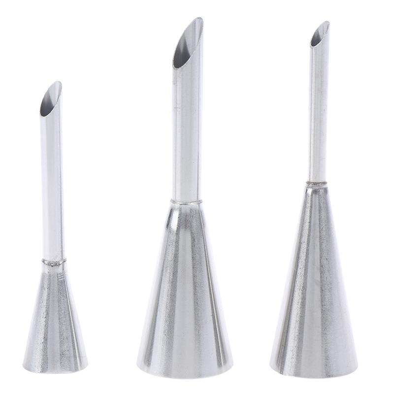 3Pcs Puff Piping Nozzles Stainless Steel Cake Decor Tips Pastry Piping Nozzles