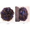 Perruque - Synthétique - Chignon haut - Brun foncé-Violet - Elastique - 12.5cm de diamètre