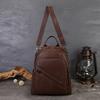 Johnature Unisex Backpack With High-end Texture And Large Capacity Commuting Genuine Leather Backpack