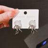 Fashion Creative Sliver Color Frosted Deep-sea Jellyfish Star Piercing Stud Earrings for Women Korean Personality Jewelry Gifts