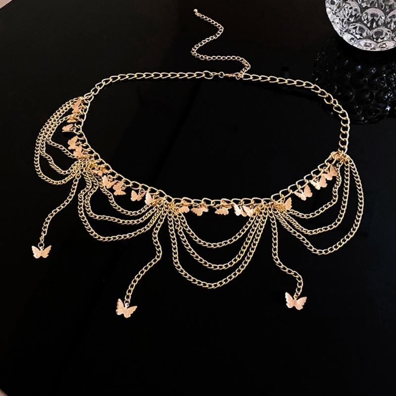 Fashionable Ethnic Style Tassels Butterfly Waist Chain Belly Dance Belly Chain Dress Photography Waist Accessories