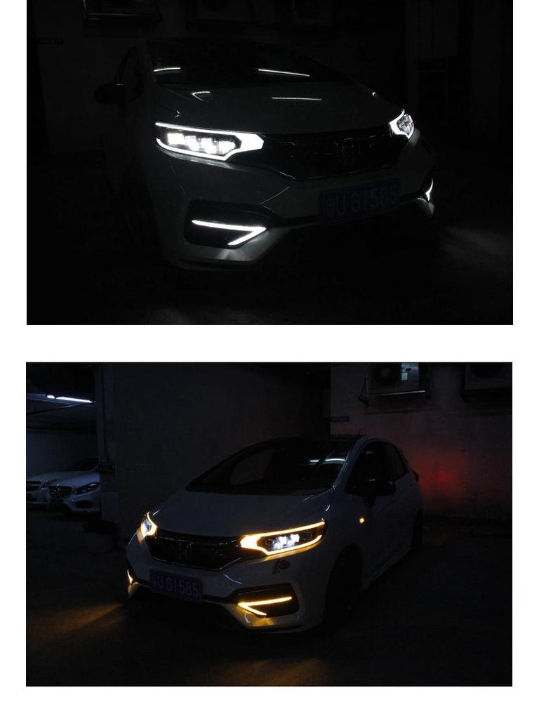 Compatible LED Fog and Daytime Running Lights for 2018-2020 Honda Jazz Fit RS Front Bumper