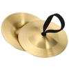 PATIKIL Finger Cymbal, 1 Piece, Diameter 2.08mm, Brass/Copper, Golden Tone, for Foot Dance Parties, One-Handed Operation