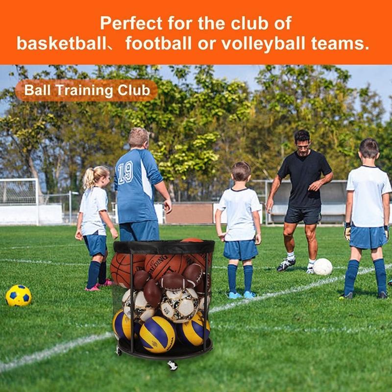 Ball Holder  Sports Equipment Organizer Toy Storage Organizer Ball Storage Cart Ball Storage Bin for Gym