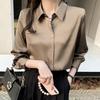 Fashion Blouses Shirts Long Sleeve Turn Down Collar Office Lady Chiffon Blouse Shirt Women Tops J751