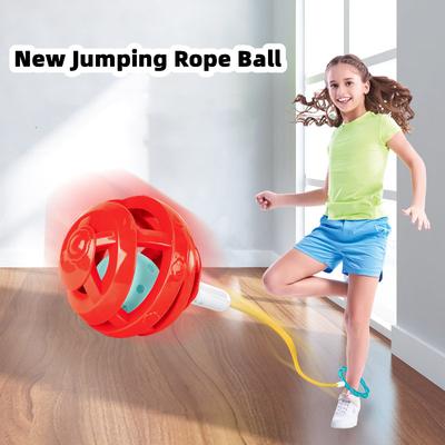 Verbessertes Flash Springseil Ball Kinder Outdoor Spaß Sportspielzeug Übung Koordination und Gleichgewicht Hüpfspielzeug Ball
