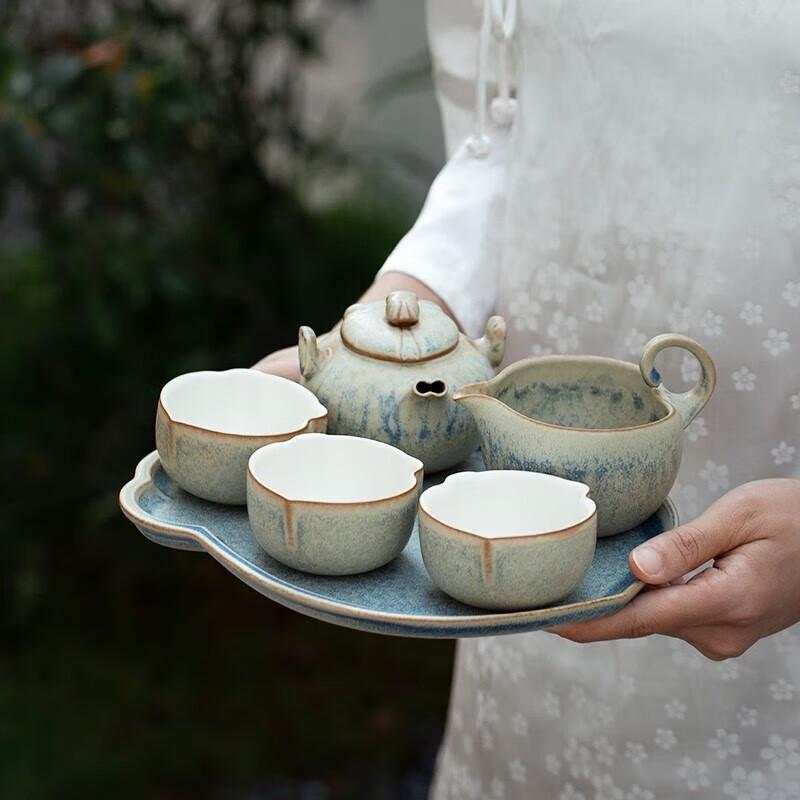 Edenus Water Curtain Glaze Ceramic Kung Fu Tea Set