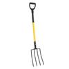 46 Inch Pitch Fork Y Grip Versatile 4 Tines Garden Spading Fork for Gardening Digging Composting Spading