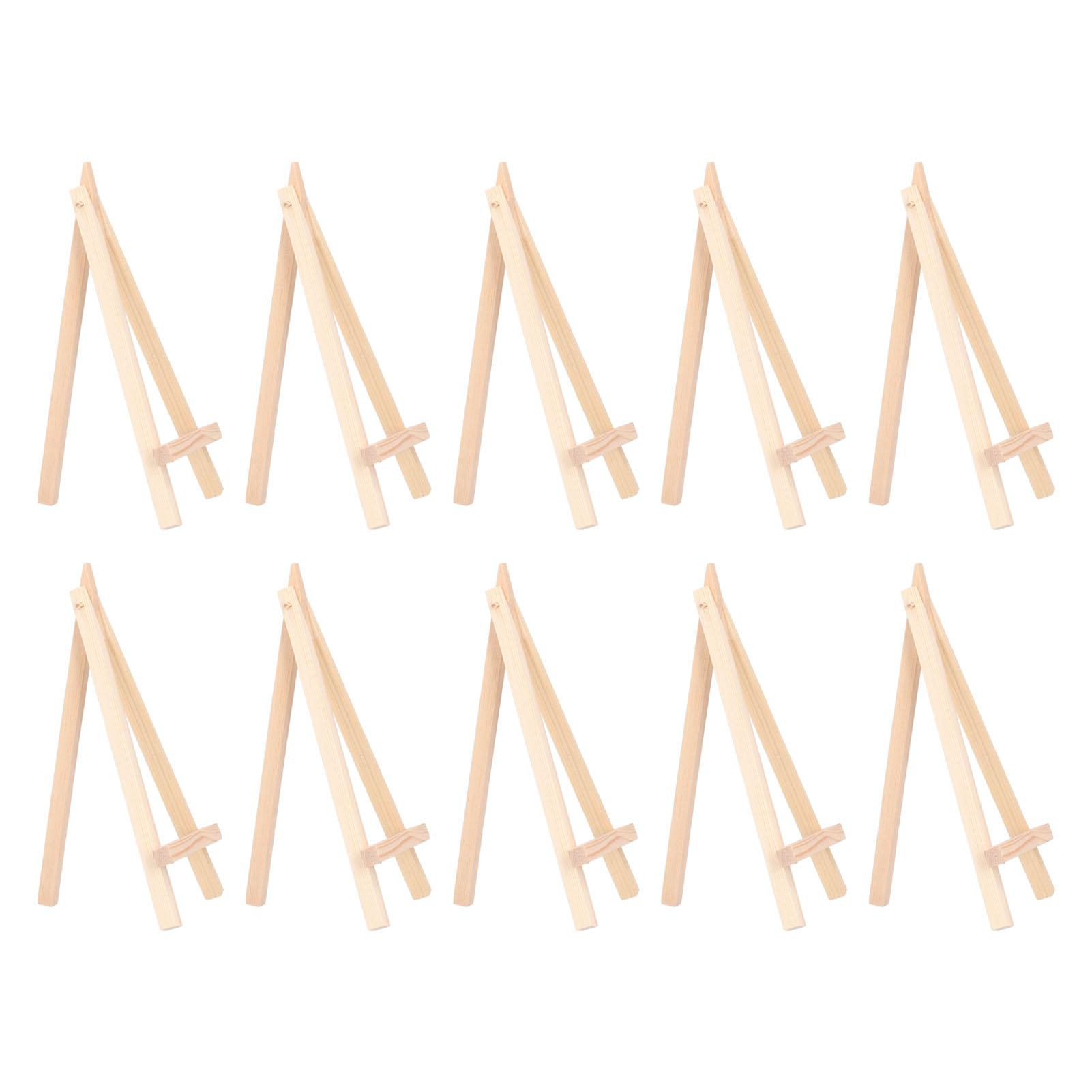 

10Pcs Canvas Stand 6.1 Inches Height Pine Multifunctional Durable Foldable Mini Easel Stand for Painting Photos Postcard