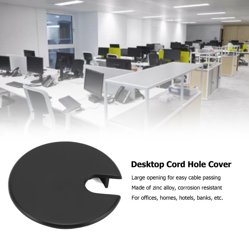 2pcs 35mm Opening Desk Grommet Zinc Alloy Desk Cord Gromme Durable Cable Hole Cover Computer Desk