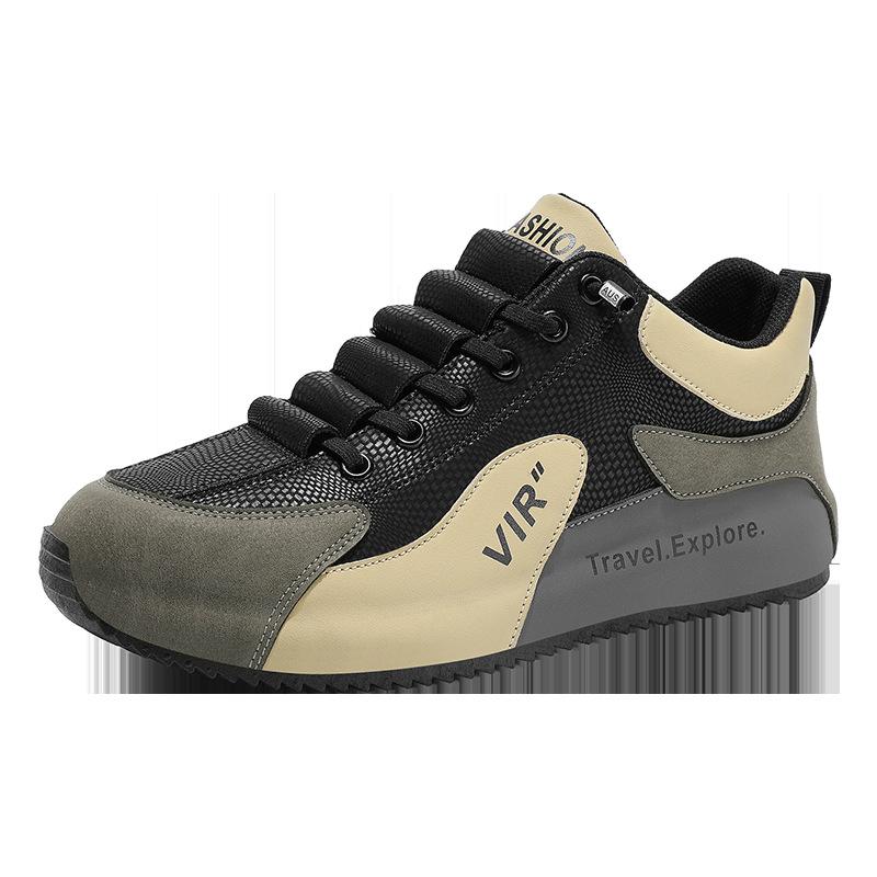 

Новая мужская обувь весна молодежная универсальная толстоподошвенная увеличивающая рост повседневная обувь на одной педали для активного отдыха и путешествий низкие спортивные модные кроссовки 44 хаки