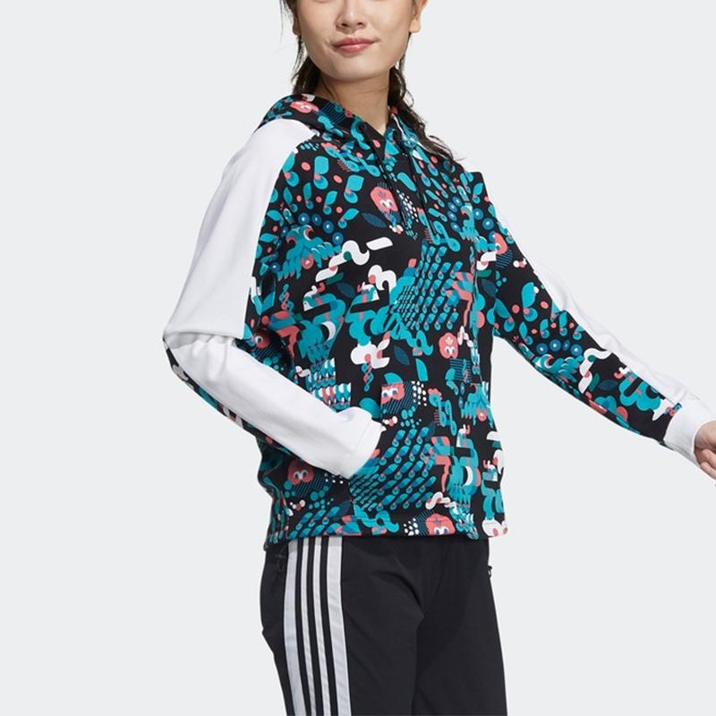 Adidas Cny Sw Hd Aop Sports Patchwork All Over Print Hoodie Women Hoodies Multicolor GQ8841