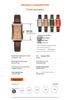 Gedi Rose Gold Small Quartz Watch with Silver Dial & Black Leather Strap