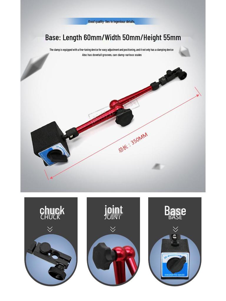 Universal Magnetic Dial Indicator Stand with Strong Magnetic Base