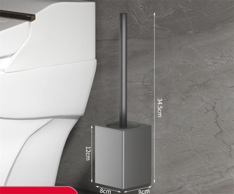 

Tuqiu черный держатель для туалетной щетки с щеткой алюминиевый белый/серый набор держателей для чистки туалета в ванной