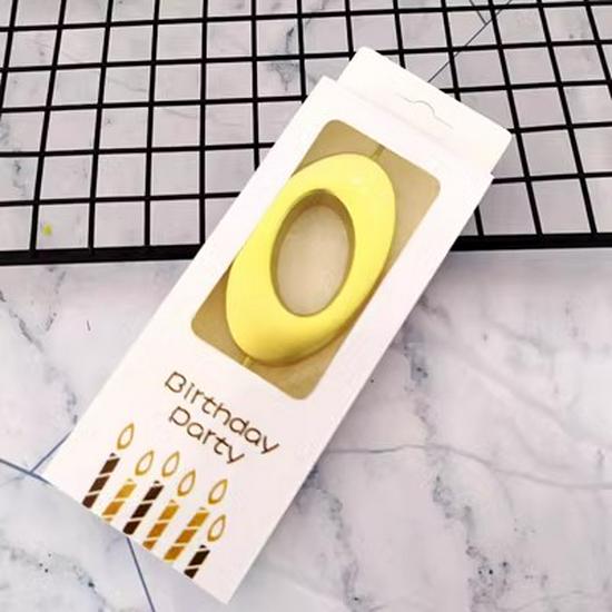 Gold Smokeless Number Candles for Baby's First Birthday Cake - Individual Pack, Creative Design