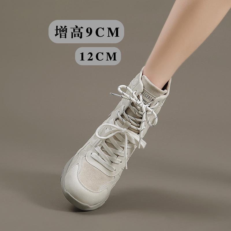 Inner height increase of 9 cm Martin boots women's 2025 new outdoor hiking shoes retro platform western boots short boots