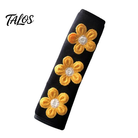 Cute Flower Seat Belt Cushions Floral Pads for Car, Soft Mesh Shoulder Skin Friendly Seatbelt Padding Strap Covers, Comfortable Universal Protective