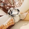Gold Silver Scarf Ring Flower Heart Ring, Double Layer Silk Slide Buckle, Clip Metal Clip, Versatile Accessory for Scarves Shawls Gentle Style