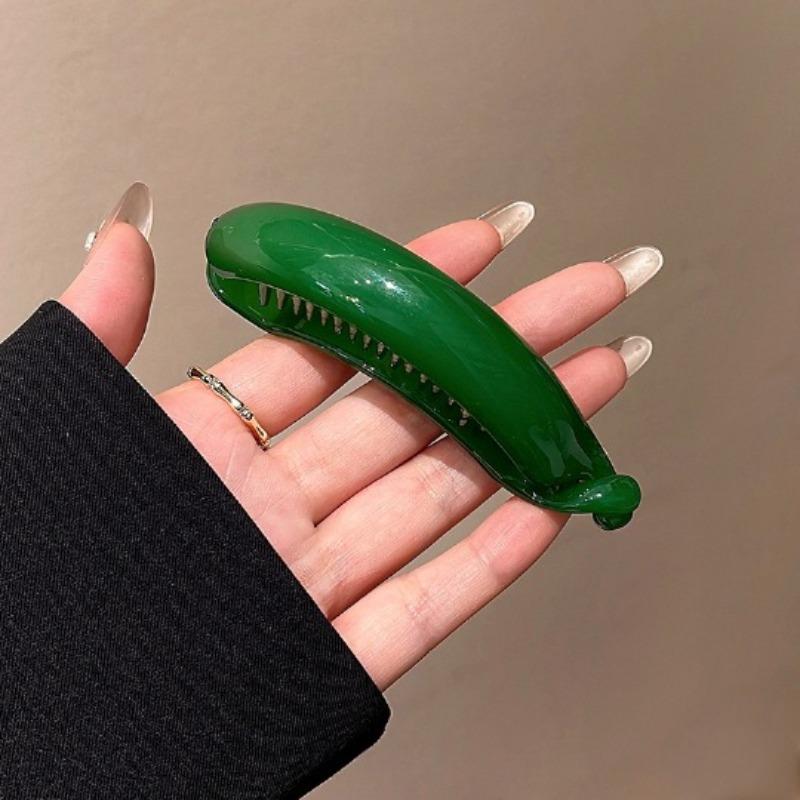 Akryl Leopard Hestehale Clip Banan Hår Clip Enkel sklisikre hårklør for kvinner Jenter Bad Hestehaleholder Hårnålsspenner