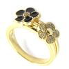 Gold Plated Ring 'Flora' Black Gold