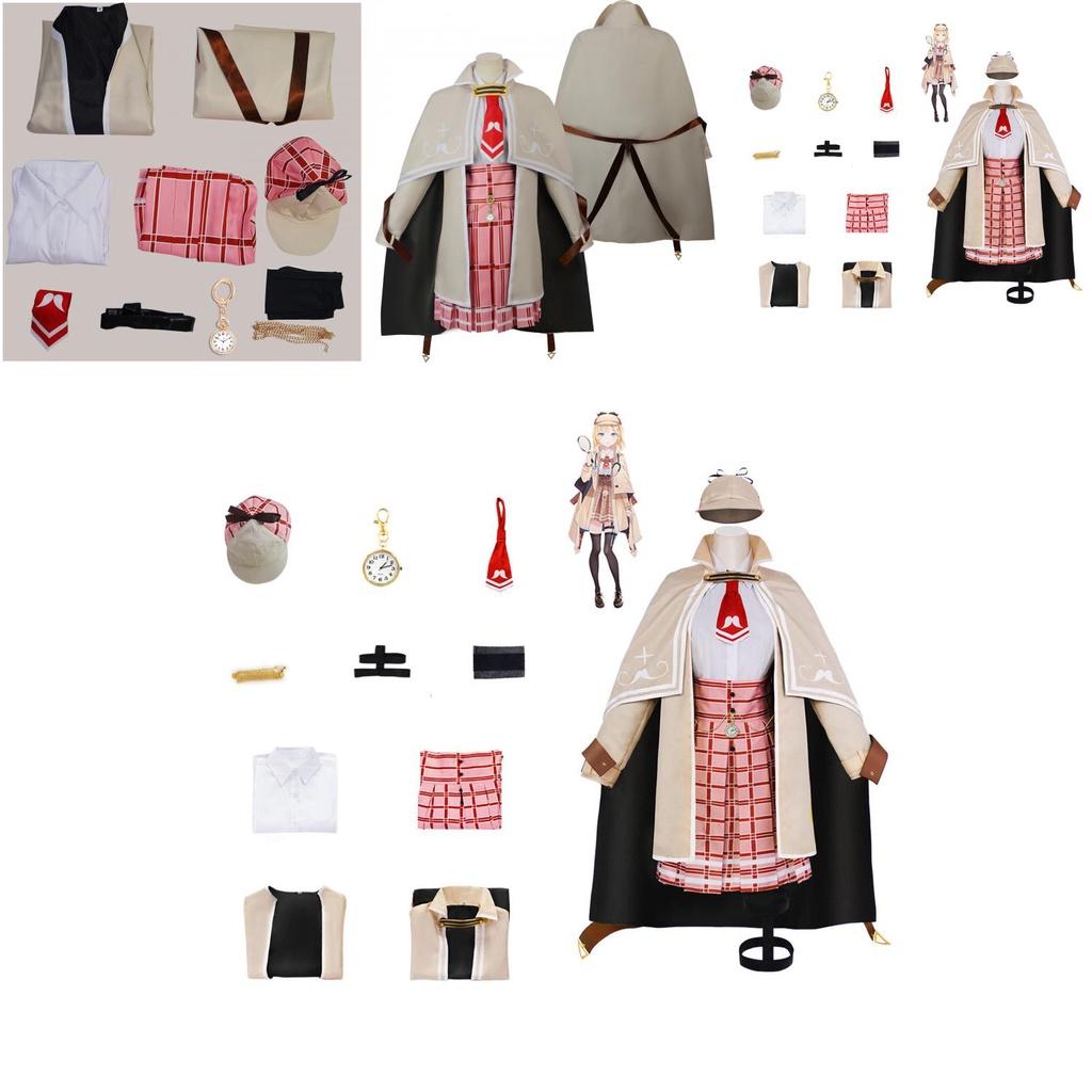 High-quality Polyester Fabric Amelia Watson Vtuber Hololive Cosplay Outfit