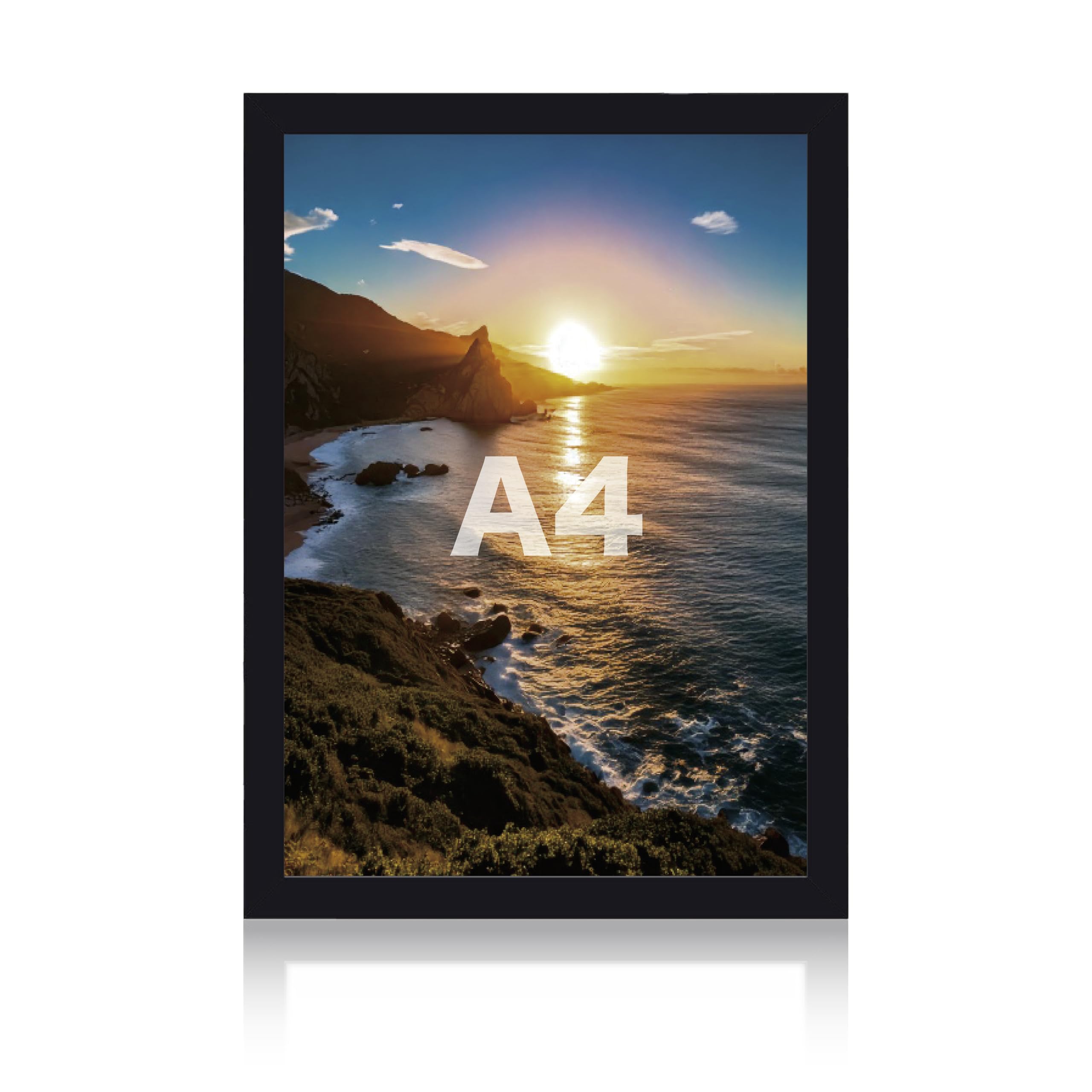 

Benrii A4 Настенная рамка для картин, Настенный постер, Черная рамка, Черный, Легкий, Рамка, чёрный