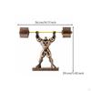 Weightlifter Figure Cold-Cast Bronze Statue Athletic for Weightlifters, Athletes