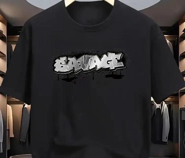 T Shirt Mens 2XL with Savage Logo Skateboard XXL Black Gift S