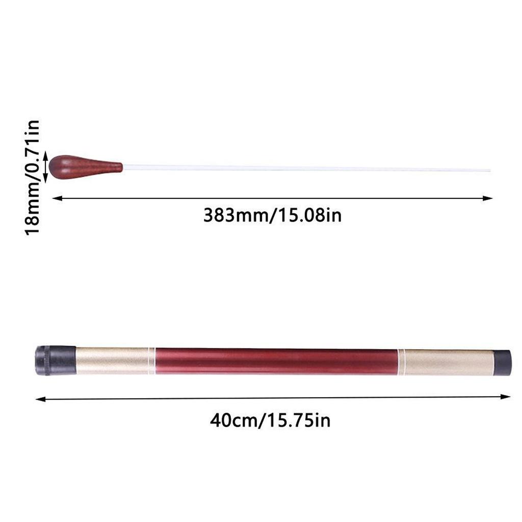 Baton Band Conductor Stick With Storage Tube Rhythm Music Director Conducting Handle Concert Supplies