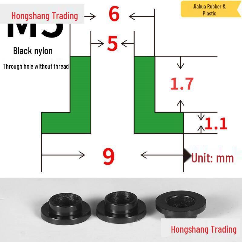 Step T-Shaped Nylon Insulating Bushing Washer, M3-M35 Thread Protection Spacer