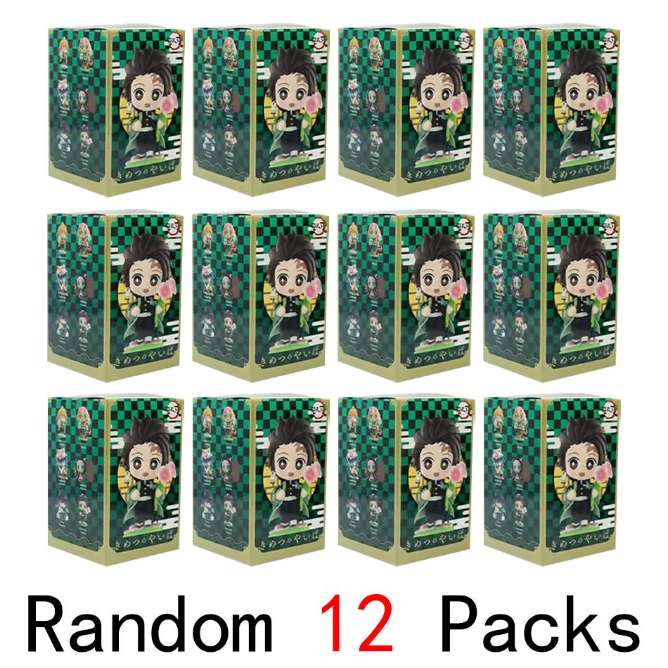 Anime Demon Slayer 6Pcs/Set Small Figure Boxed Character Multiple Combination Sets Cute Anime Toy Gift Collection Decoration PVC