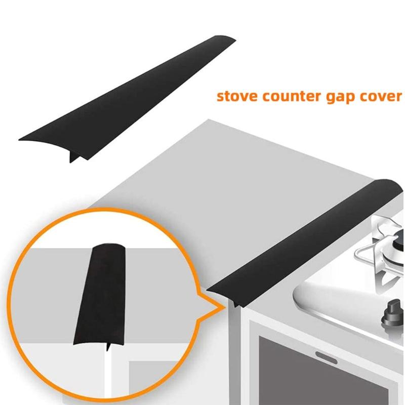 Silicone Kitchen Stove Counter for Gap Cover Long & Wide for Gap Filler Seals Spills Between Stovetops, Heat-Resistant (