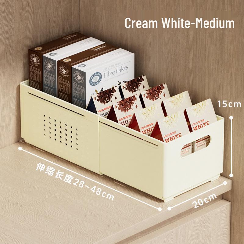 Retractable Right-Angle Cabinet Storage Drawer for Kitchen Sundries