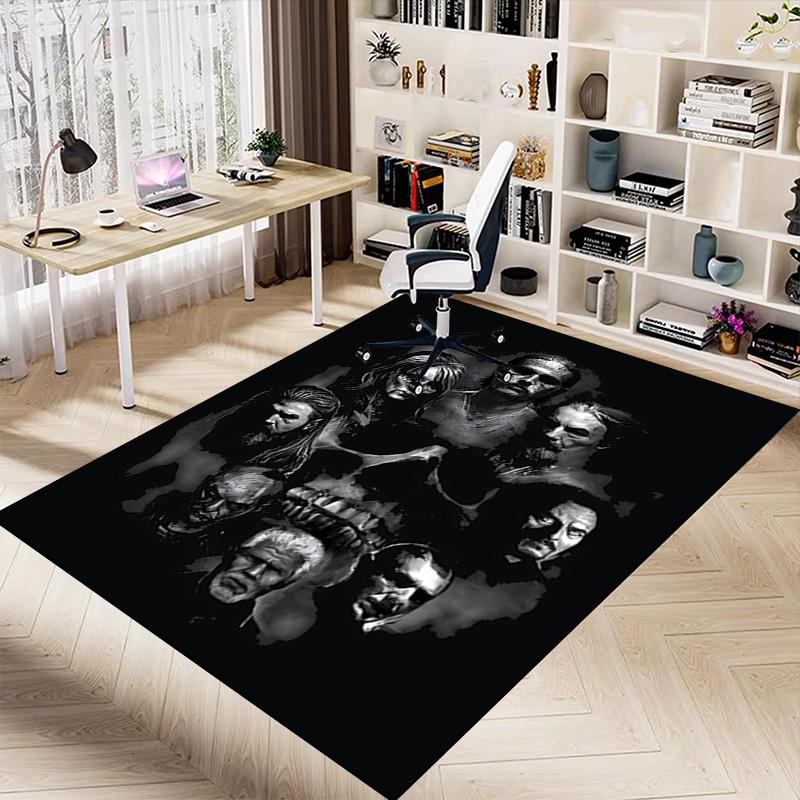 1pc Skull Faces Carpet, Office Rug Outdoor Mat Home Decor Area Carpet Festival