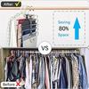 Magic Pants Hanger Saves Space - Used for Multiple Layers of Multifunctional Wardrobes, Pants Scarves, Slack Rack Organizer