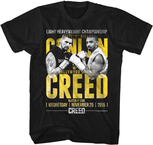 

Rocky Balboa Creed T-Shirt New Licensed Fight Boxing BLACK 100% Cotton SM5XL Unisex T-Shirt S