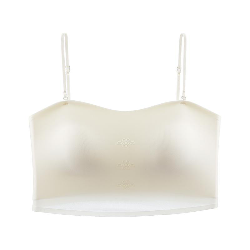 Summer Light Satin Breathable Beautiful Back Adjustment Thin Belt Vest Versatile Tube Top Anti-light Vest Type Non-marking Underwear