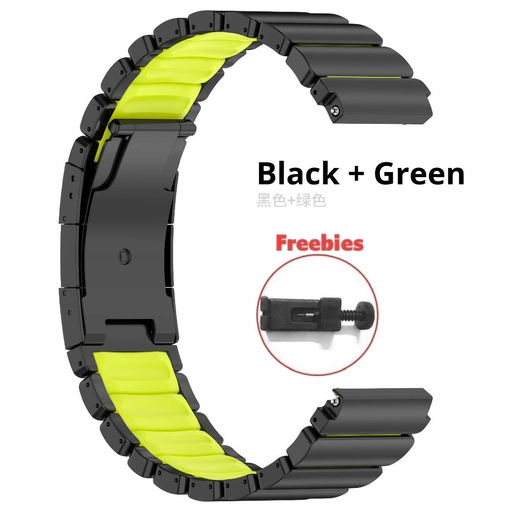 22mm Titanium Metal Band for Huawei Watch GT6Pro GT6 GT5/4 46mm Ultimate Luxury Rubber Strap For Amazfit Watch Balance Active 2